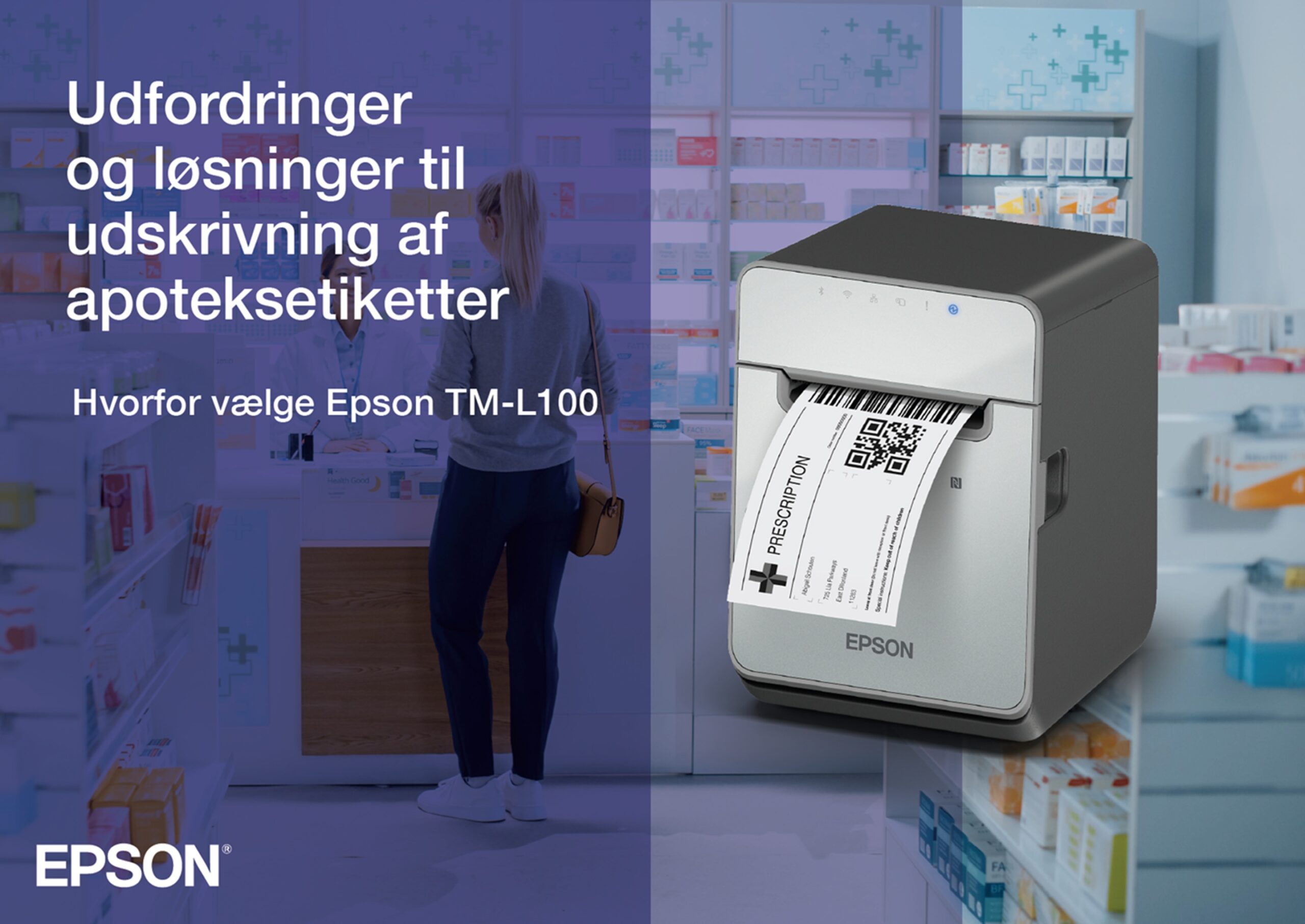 EPSON TM-L100 Linerless printer for pharma